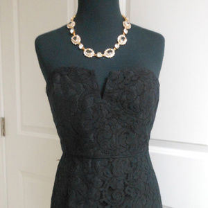 J CREW Strapless Lace Cathleen Dress 6 $275 BLACK